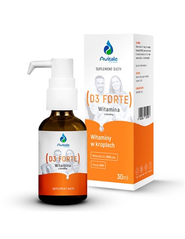 Vitamina D3 FORTE 2000 UI da lanolina, Avitale, 30 ml