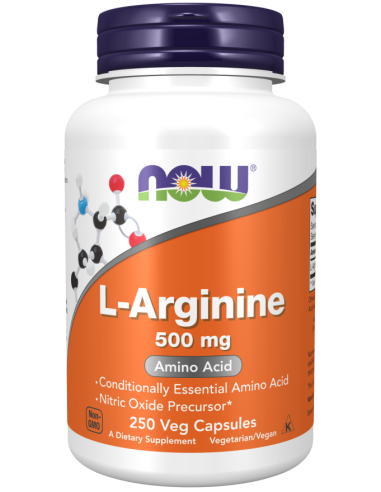L-arginina 500 mg, 250 capsule.