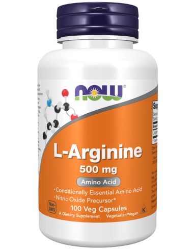 L-arginina 500 mg, 100 capsule.
